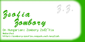 zsofia zombory business card